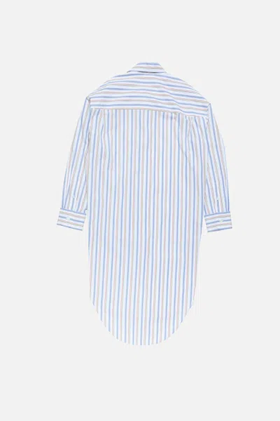 Acne Studios Striped-pattern Tie Midi Dress In Multi