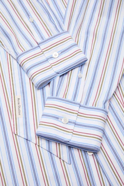 Acne Studios Striped-pattern Tie Midi Dress In Multi