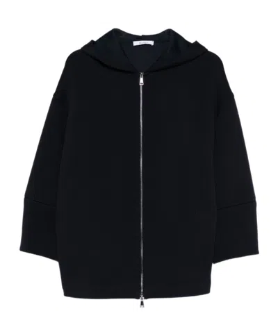 Max Mara Long-sleeved Sweatshirt In Black