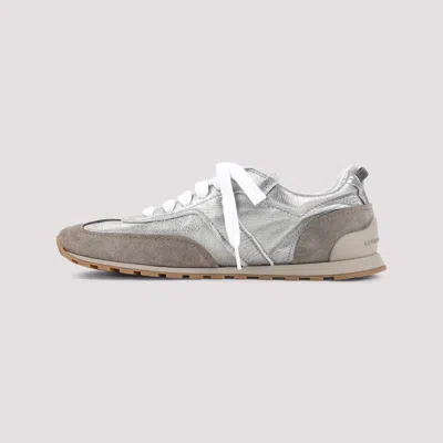 Brunello Cucinelli Monili Pull-tab Crinkle-effect Leather Low-top Sneakers In Multi