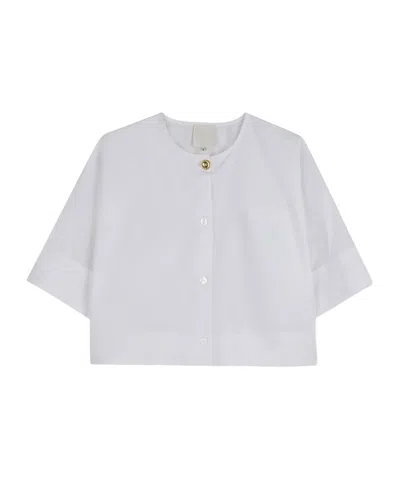 Givenchy Kids Short Sleeve Buttoned Shirt In White