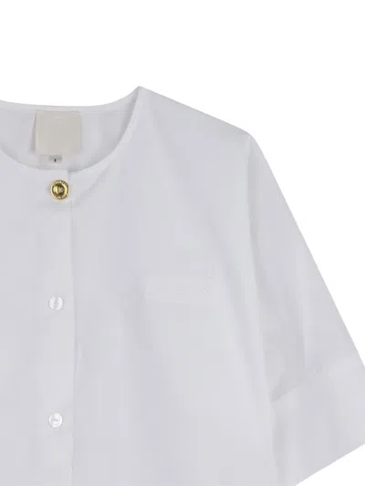 Givenchy Kids Short Sleeve Buttoned Shirt In White