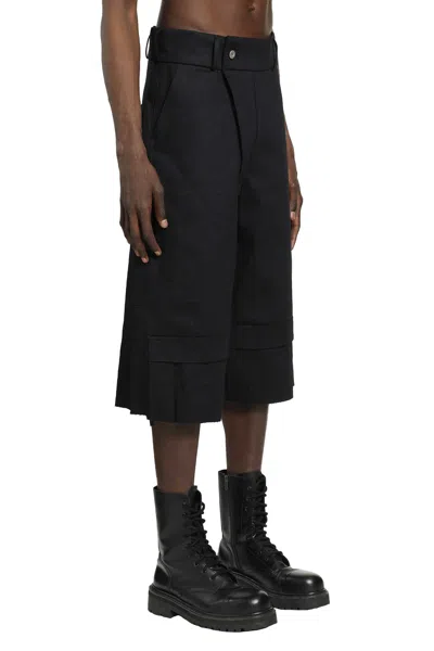 Bryan Jimene`z Denim Bunker Bermudas In Black