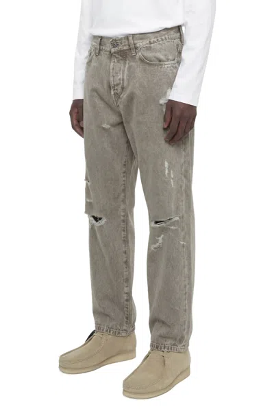 Trc Distressed Elasticated-cuff Jeans In Multi