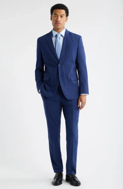 Nordstrom Henrik Trim Fit Solid Stretch Wool Suit Jacket In Blue