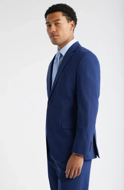 Nordstrom Henrik Trim Fit Solid Stretch Wool Suit Jacket In Blue