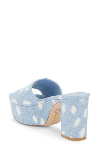 Stuart Weitzman Square High Platform Sandal In Multi