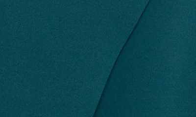 Xscape Evenings Off The Shoulder Ruffle Scuba Crepe Gown In Green