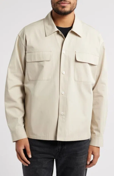Frame Double Pocket Overshirt In Neutral