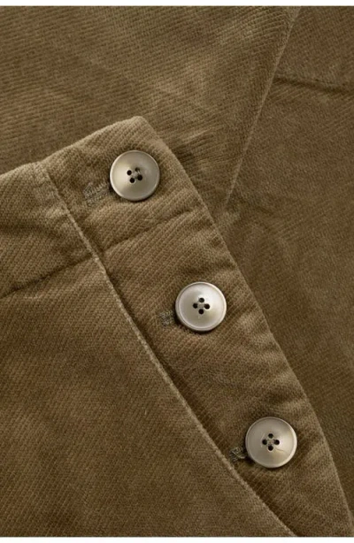 Seasalt Cornwall Crackington Sailor Button Crop Pull-on Pants In Green