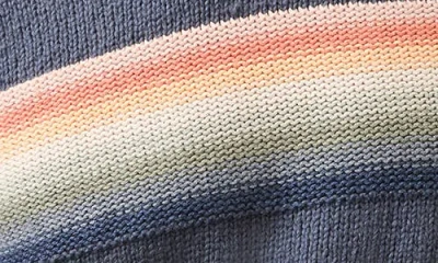 Faherty Heirloom Stripe Organic Cotton Crewneck Sweater In Gray