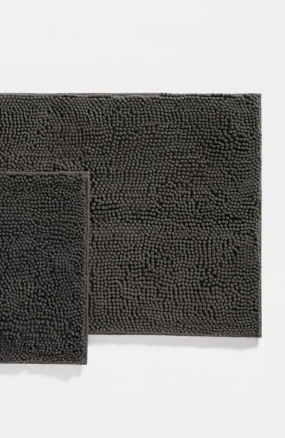 Homespun 2-pack Chenille Bath Mats In Black