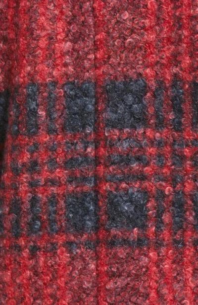 Sam Edelman Plaid Teddy Coat In Red