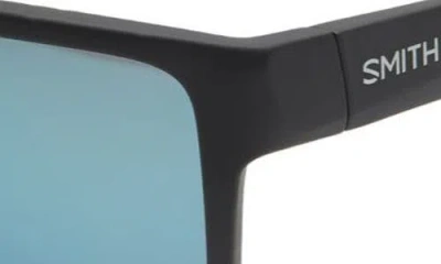 Smith Emerge 60mm Polarized Rectangle Sunglasses In Black