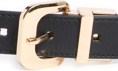 Bcbg Reversible Square Buckle Belt In Black