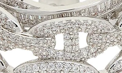 Juvell Cz Layered Link Ring In Metallic