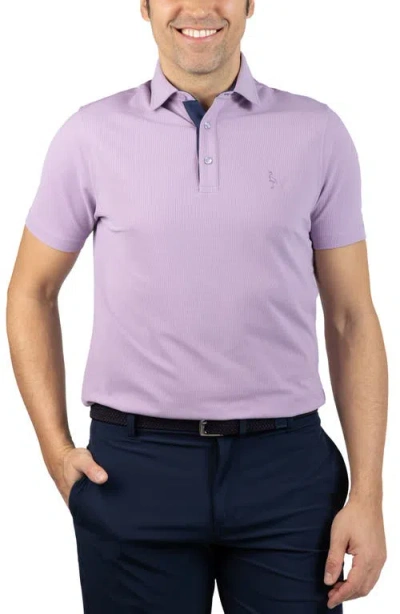 Tailorbyrd Micro Grid Performance Polo In Purple
