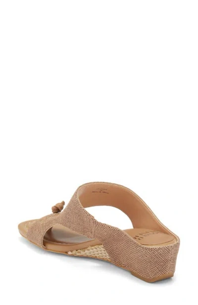 Donald Pliner Toe Loop Wedge Sandal In Brown