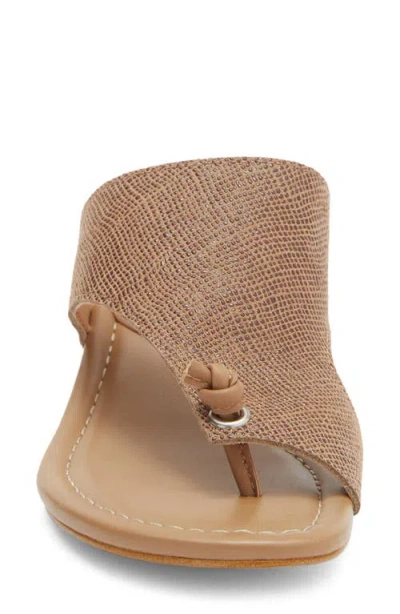 Donald Pliner Toe Loop Wedge Sandal In Brown