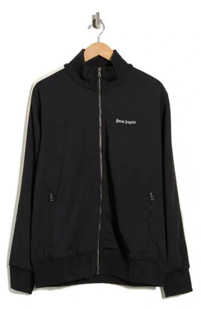 Palm Angels Classic Logo Black Sweatshirt With Logo Printed On The Front In Tech Fabric Man