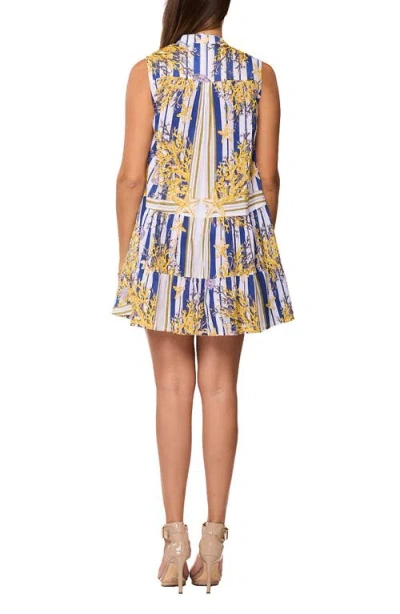 Ranee's Ranees Drop Hem Shift Minidress In Multi