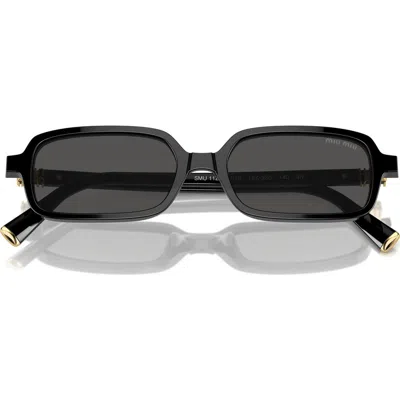 Miu Miu Rectangular-frame Acetate Sunglasses In Black