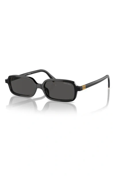 Miu Miu Rectangular-frame Acetate Sunglasses In Black