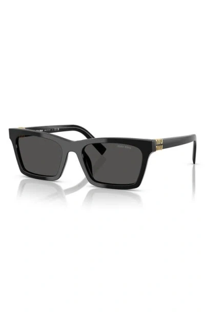 Miu Miu 0mu A05s Rectangular Sunglasses In Black