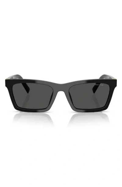 Miu Miu 0mu A05s Rectangular Sunglasses In Black