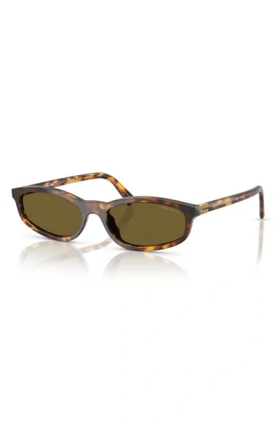 Miu Miu 54mm Irregular Sunglasses In Brown