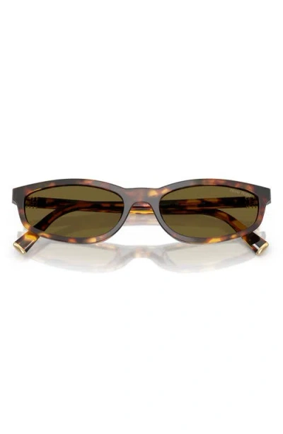 Miu Miu 54mm Irregular Sunglasses In Brown