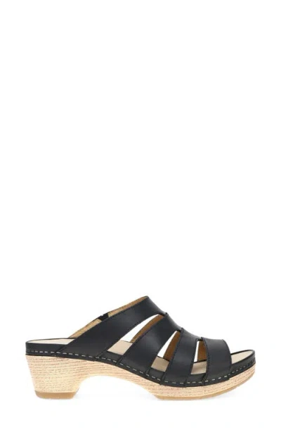 Dansko Lyndi Platform Slide Sandal In Black