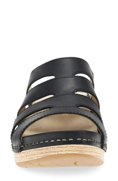 Dansko Lyndi Platform Slide Sandal In Black
