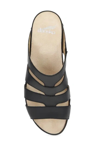 Dansko Lyndi Platform Slide Sandal In Black