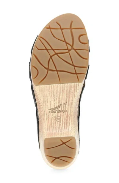 Dansko Lyndi Platform Slide Sandal In Black