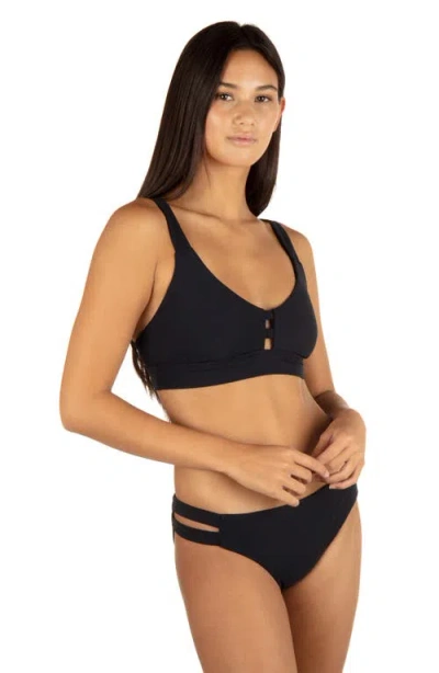 Hurley Max Solid Tab Bikini Top In Black