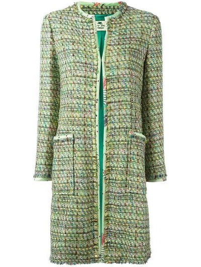 Shop Etro Tweed Mid Coat