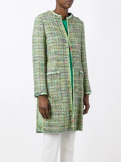 Shop Etro Tweed Mid Coat
