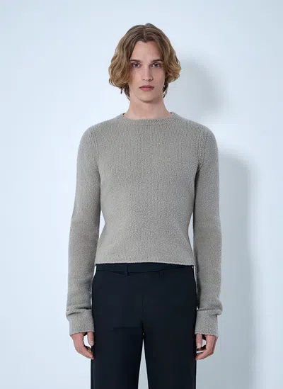 Rier Boucle-knit Wool Sweater In Gray