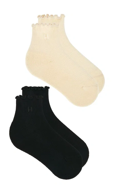 Halfdays 2 Pack Ruffle Sock In Neutral