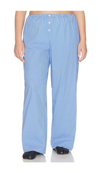 Good American Poplin Pull On Pants In Blue