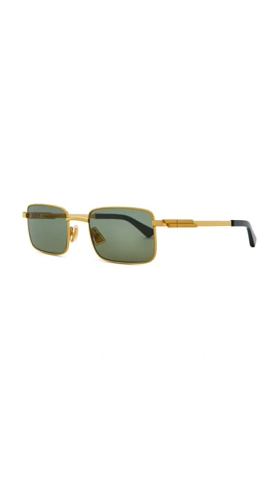 Bottega Veneta Rectangular Sunglasses In Green