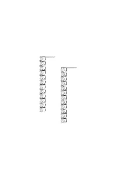 Aurate New York Lab Grown White Sapphire Tennis Earrings In Yellow