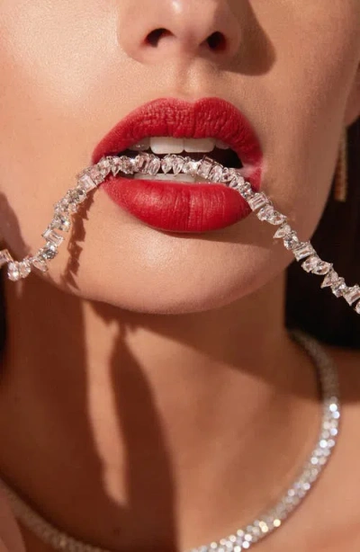 Aurate New York Lab Grown Sapphire Mixed Shape Tennis Necklace In Transparent