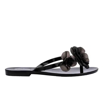 Melissa Harmonic Springtime Flip-flops In Black