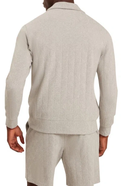 Ted Baker Dougles Texture Quarter Zip Sweatshirt In Neutral