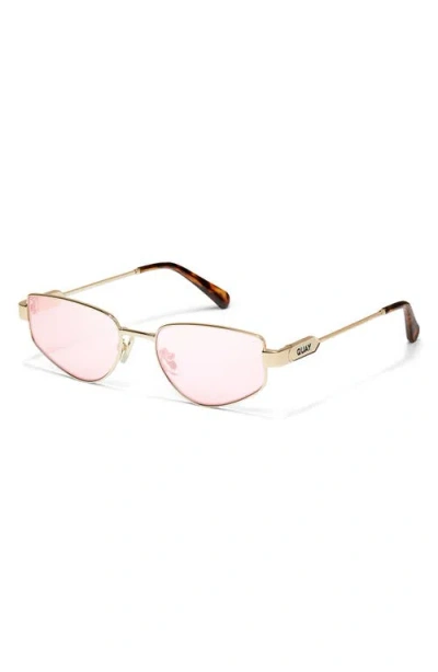 Quay Hit Single 54mm Cat Eye Sunglasses In Transparent