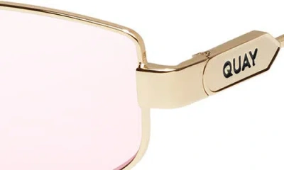 Quay Hit Single 54mm Cat Eye Sunglasses In Transparent