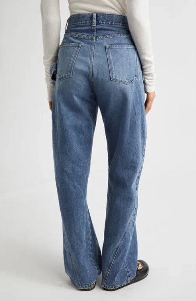 Jw Anderson J.w.anderson Women Workwear Jeans With Off-centralized Closure In Multi