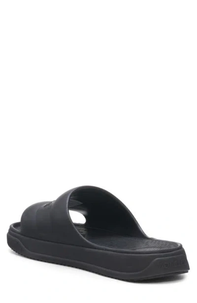 Moncler Altive Slide Sandals Open Toe Flat In Black